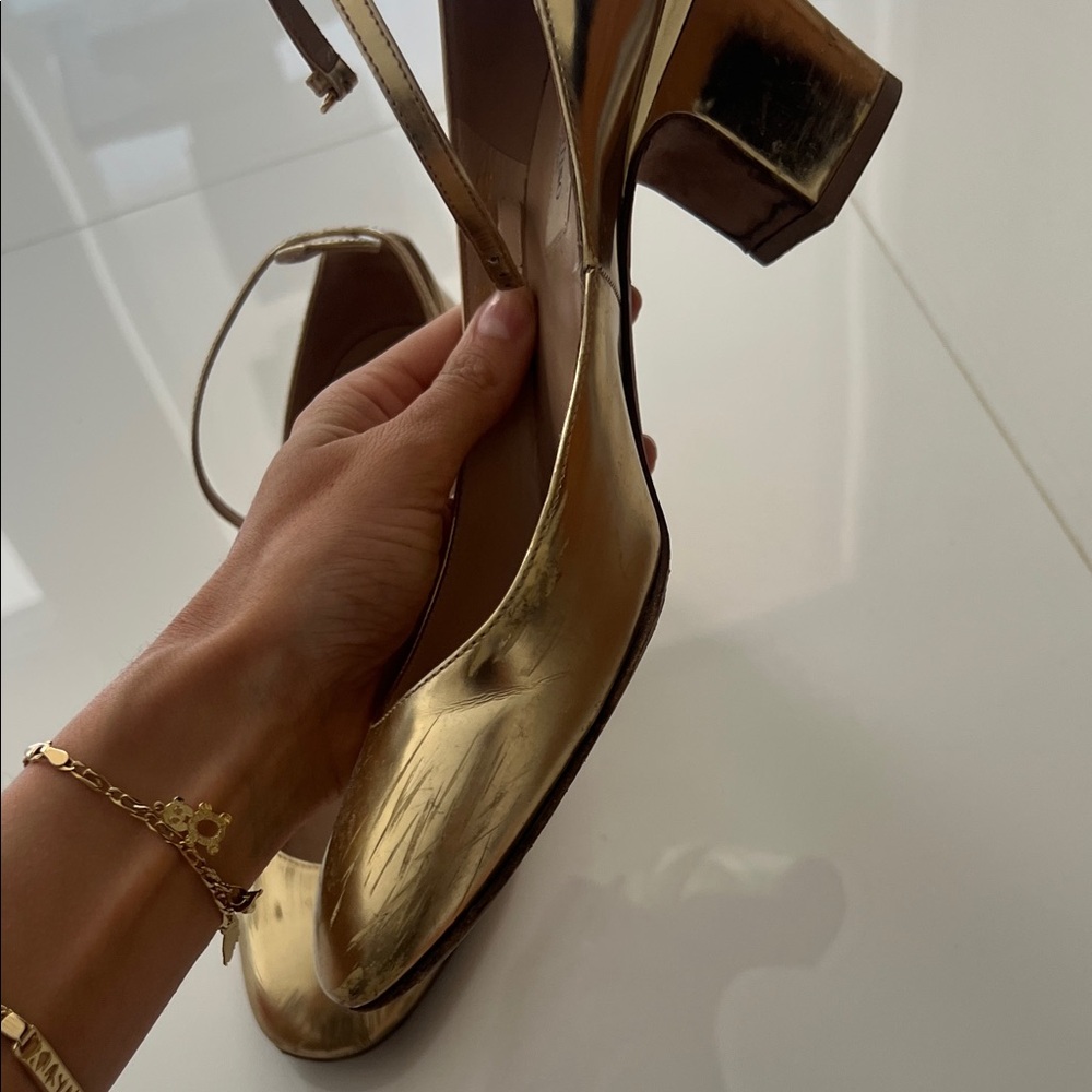 Valentino Gold Heeled Women's Shoes - Picture 6 of 10
